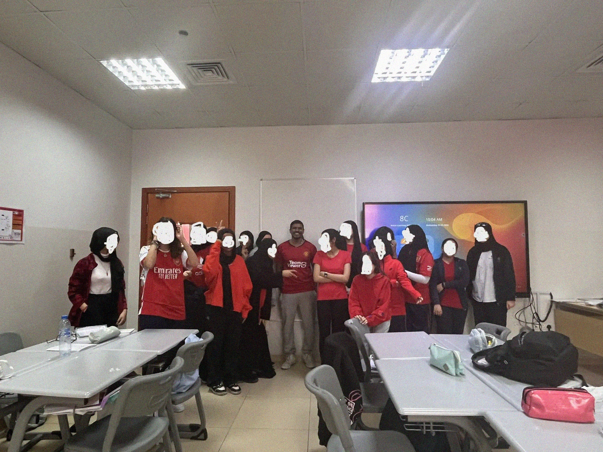 Aveney with class 8E on sports day